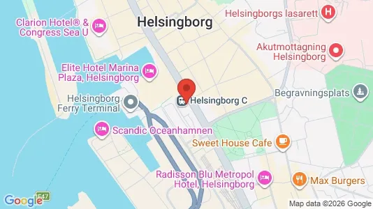 Kontorlokaler til leje i Helsingborg - Foto fra Google Street View