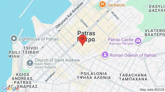 Kontorer til leie i Patras - kort over placeringen