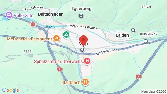 Liikekiinteistöt Vuokrattavana i Visp - Kuva Google Street Viewstä