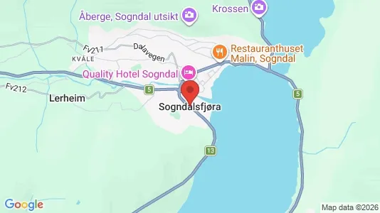 Büros zur Miete i Sogndal – Foto von Google Street View