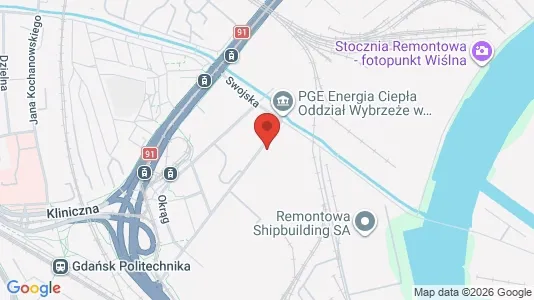 Lager til leie i Gdańsk - kort over placeringen