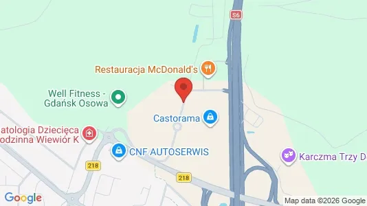 Warehouses for rent i Gdańsk - kort over placeringen
