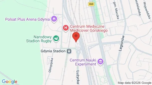 Commercial properties for rent i Gdynia - kort over placeringen