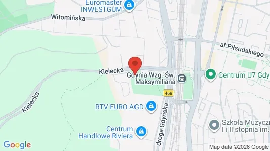 Commercial properties for rent i Gdynia - kort over placeringen