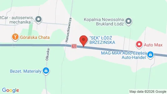 Lagerlokaler för uthyrning i Łódź – Foto från Google Street View