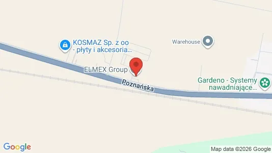 Lager til leie i Poznański - kort over placeringen