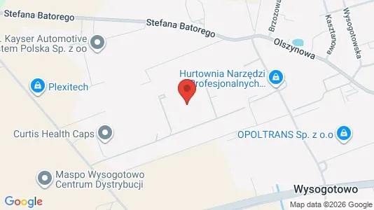 Lagerlokaler til leje i Poznański - kort over placeringen