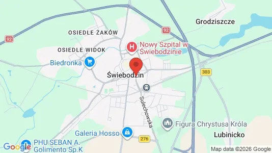 Varastot Vuokrattavana i Świebodziński - Kuva Google Street Viewstä