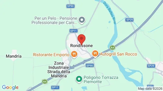 Warehouses for sale i Rondissone - kort over placeringen