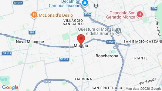 Varastot Vuokrattavana i Muggiò - Kuva Google Street Viewstä