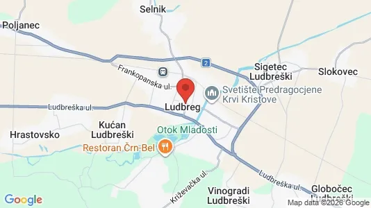 Gewerbeflächen zum Kauf i Ludbreg - kort over placeringen