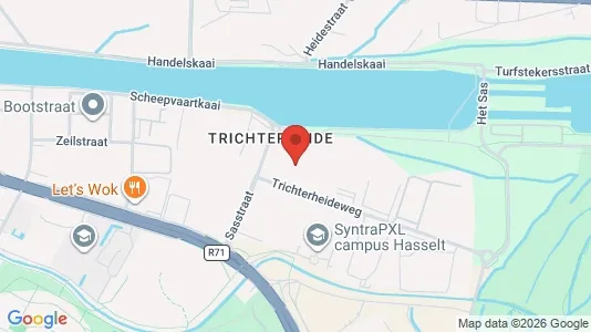 Lokaler til leje i Hasselt - kort over placeringen