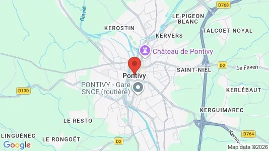 Propiedades comerciales En venta i Pontivy - kort over placeringen