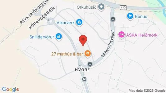 Commercial properties for sale i Kópavogur - Photo from Google Street View