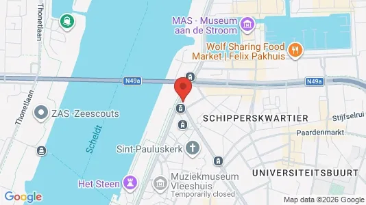 Office spaces for sale i Stad Antwerp - kort over placeringen