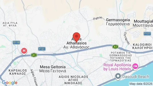 Toimistotilat Vuokrattavana i Agios Athanasios - Kuva Google Street Viewstä