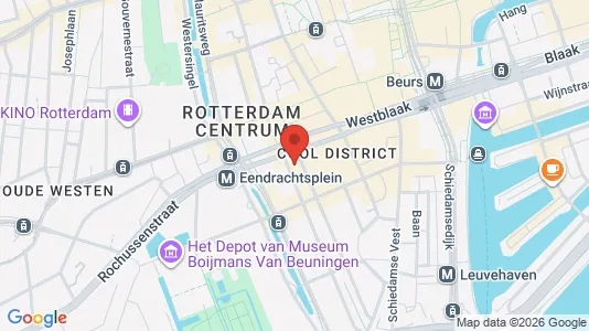 Lokale biurowe Do wynajęcia i Rotterdam Centrum - kort over placeringen