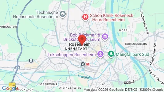 Ladenlokale zur Miete i Rosenheim – Foto von Google Street View