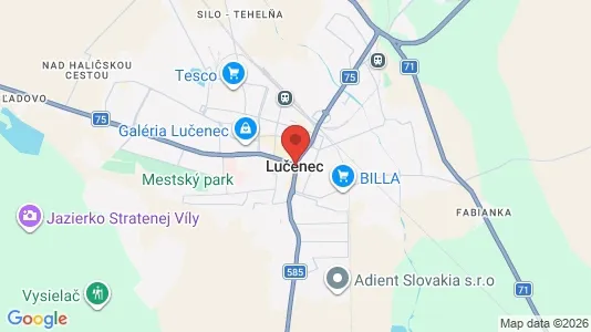 Kontorer til leie i Lučenec – Bilde fra Google Street View