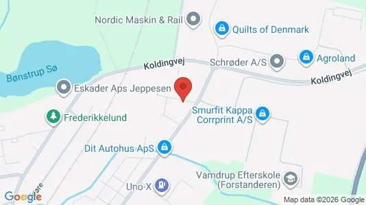 Liikekiinteistöt Myynnissä i Vamdrup - Kuva Google Street Viewstä