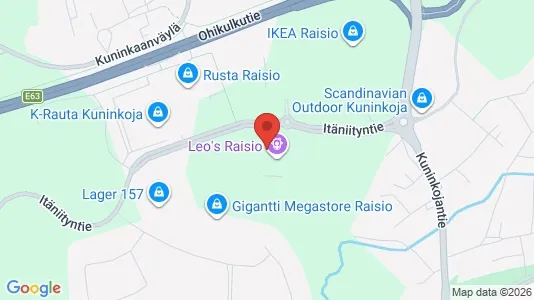 Varastot Vuokrattavana i Raisio - Kuva Google Street Viewstä