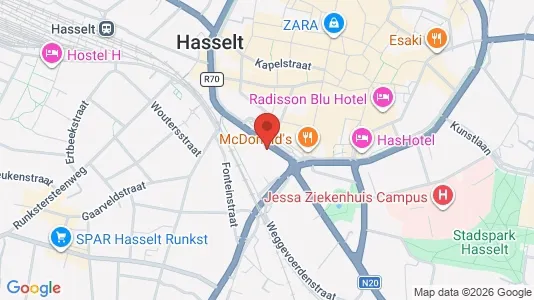 Büros zur Miete i Hasselt - kort over placeringen