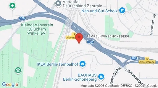 Büros zur Miete i Berlin Tempelhof-Schöneberg - kort over placeringen