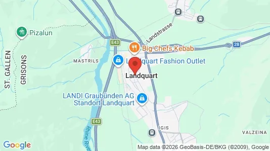 Liikekiinteistöt Vuokrattavana i Landquart - Kuva Google Street Viewstä