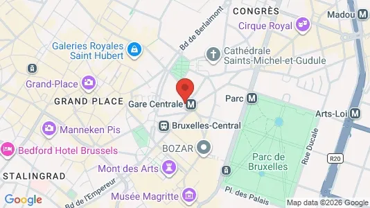 Büros zur Miete i Stad Brussel - kort over placeringen