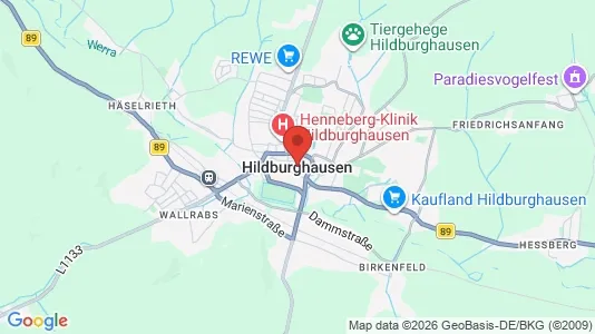 Varastot Vuokrattavana i Hildburghausen - Kuva Google Street Viewstä
