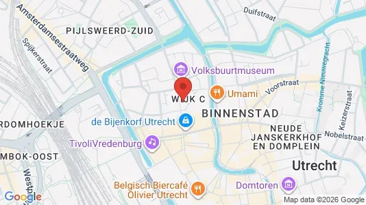 Office spaces for rent i Utrecht Binnenstad - kort over placeringen