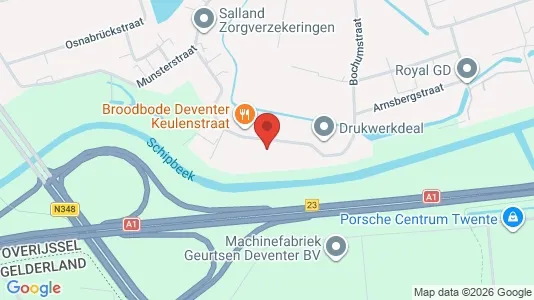 Lokaler til leie i Deventer - kort over placeringen