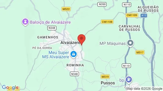 Butikslejemål til leje i Alvaiázere - kort over placeringen
