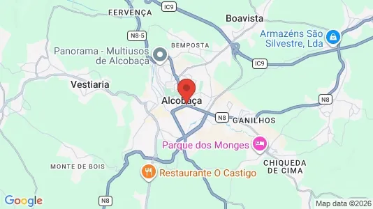 Ladenlokale zur Miete i Alcobaça – Foto von Google Street View