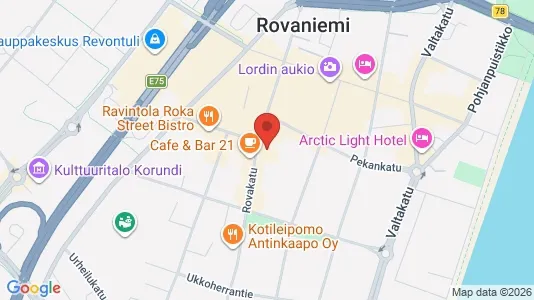 Toimistotilat Vuokrattavana i Rovaniemi - Kuva Google Street Viewstä