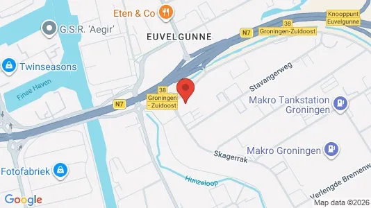 Kontorlokaler til leje i Groningen - kort over placeringen