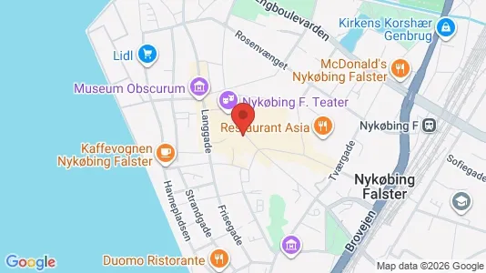 Commercial properties for sale i Nykøbing Falster - kort over placeringen