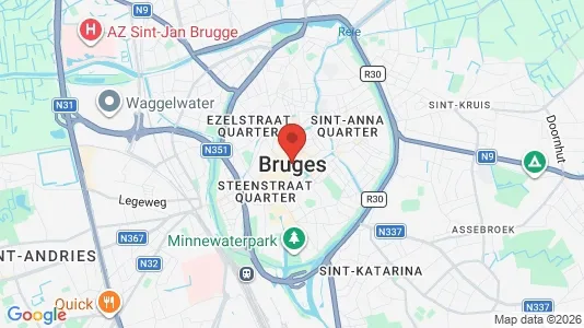 Ravintolat Vuokrattavana i Brugge - Kuva Google Street Viewstä