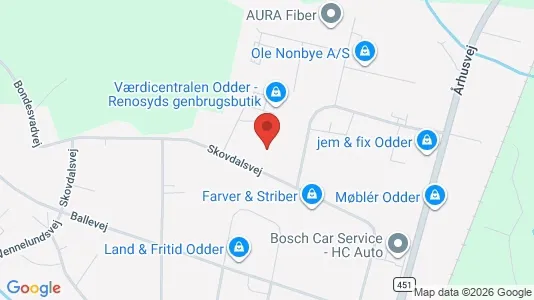 Varastot Myynnissä i Odder - Kuva Google Street Viewstä