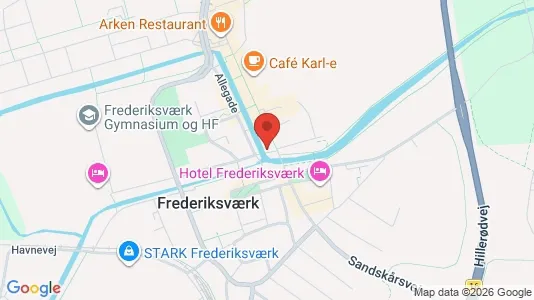 Lokaler til salgs i Frederiksværk - kort over placeringen