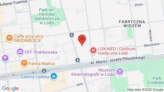 Bedrijfsruimtes te huur i Łódź - kort over placeringen