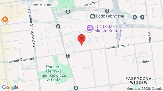 Commercial properties for rent i Łódź - kort over placeringen