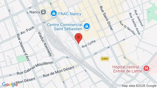 Liikekiinteistöt Vuokrattavana i Nancy - Kuva Google Street Viewstä