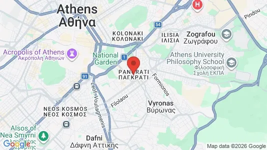 Shops for rent i Athens Pagrati - kort over placeringen