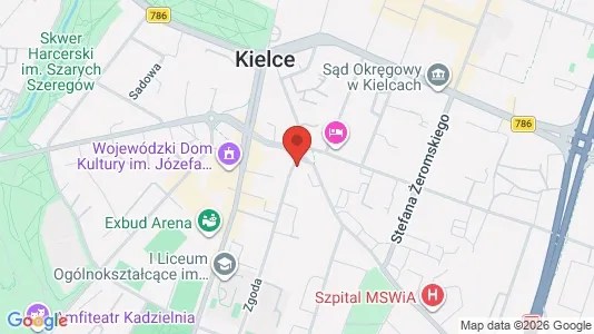 Gewerbeflächen zur Miete i Kielce – Foto von Google Street View