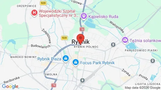 Varastot Vuokrattavana i Rybnicki - Kuva Google Street Viewstä