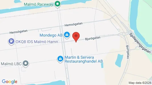 Lagerlokaler för uthyrning i Malmö Centrum - kort over placeringen