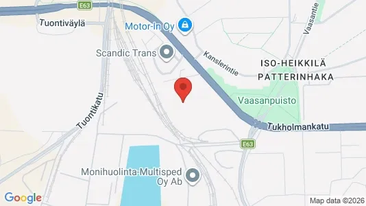 Warehouses for rent i Turku - kort over placeringen
