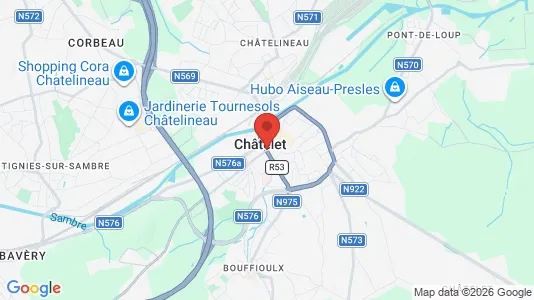 Ladenlokale zur Miete i Châtelet – Foto von Google Street View