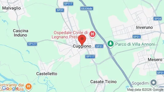 Magazyny Na sprzedaż i Cuggiono - kort over placeringen